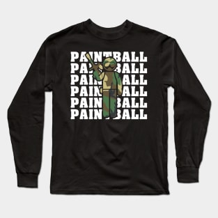 Camouflage Paintball Player Long Sleeve T-Shirt